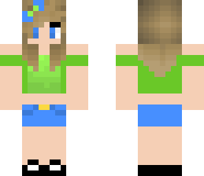 green gradient girl