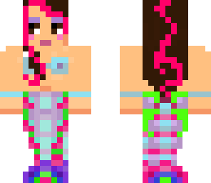 neon mermaid girl edit