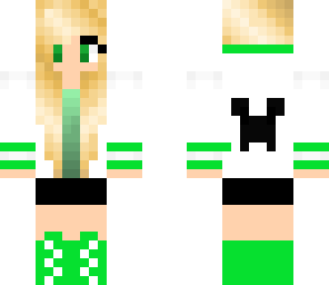 green creeper girl with hoodie