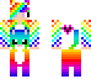 rainbow girl cat