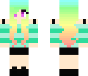 rainbow aqua girl