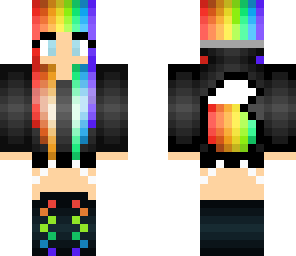 rainbow girl wolf