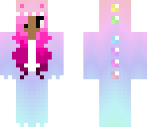 pink ombre dino girl
