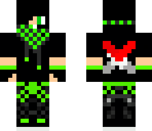 green cool emo boy