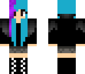 goth girl with blue hair