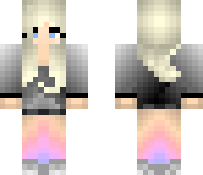 simple girl with pink leg highlights