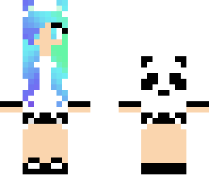 rainbow hair panda
