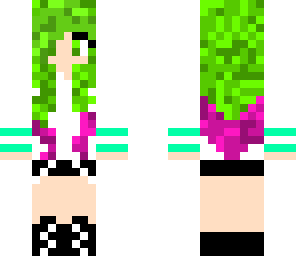cute green haired girl