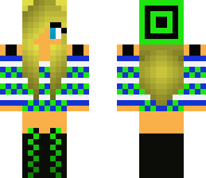 green winter girl