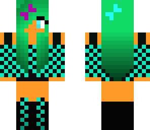 green fashion girl