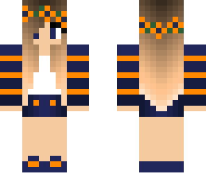 orange and navy flower crown