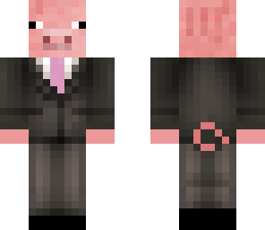 fancy piggy with pink tie