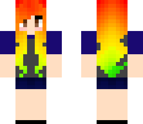 baseball jersey girl with rainbow hair