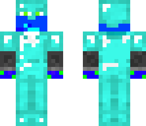 blue with diamond armor