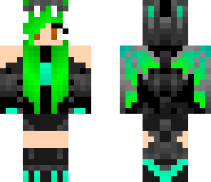teal dragon girl