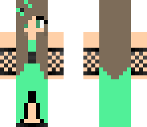 green dress