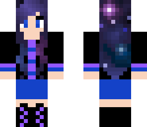 purple blue girl