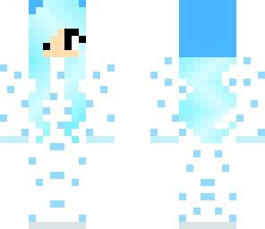 polar girl in the winter snow
