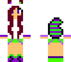 vert et violet loup fille