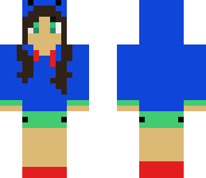 blue hoodie girl