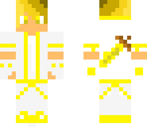 really cool boy with gold sword