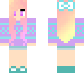 pink and yellow hair girl