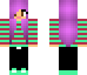 purple winter girl