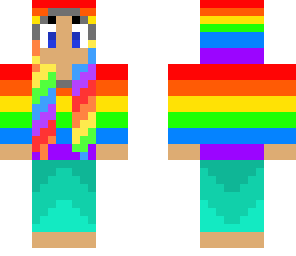 teen in rainbow hoodie