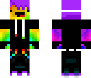 smiling rainbow slime with hair