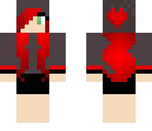 red hoodie girl