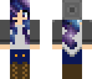 galaxy hair fall girl