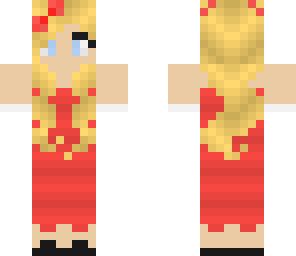 girl in red dress