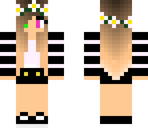 mono flower crown girl