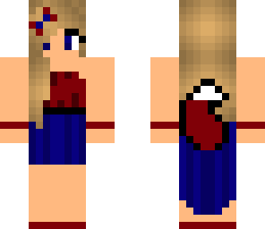 bleu and  red dress