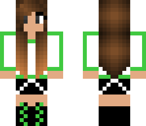 cute girl green and white
