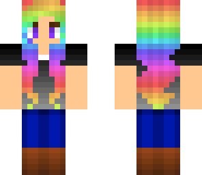rainbow - hair made by  ainzo123sbases