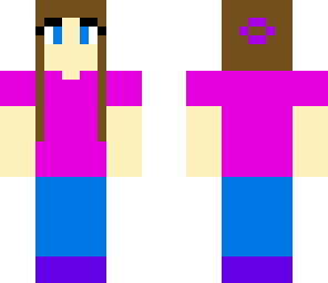 a girl who just started playing minecraft