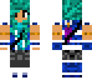 blue warrior girl