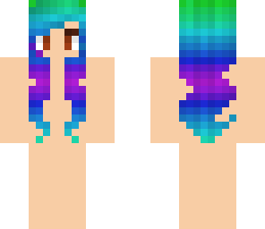 green to blue to purple ombre hair base