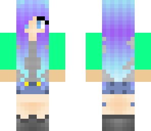 multicolored hair girl