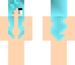 girl skin base blue hair