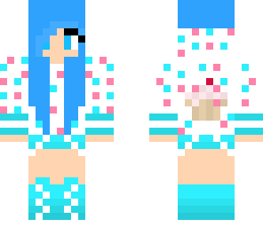 blue cupcake girl