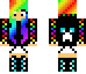 funky rainbow creeper girl