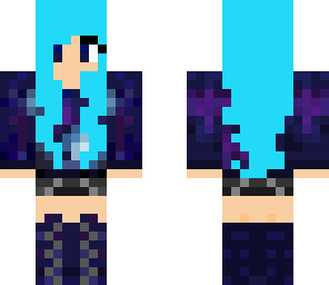 blue galaxy girl