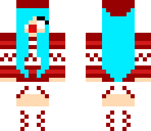 blue herobrine christmas girl