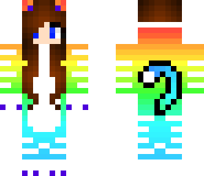 rainbow cat girl