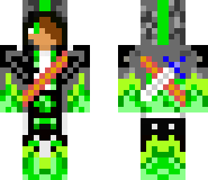 green fire hoodie warrior