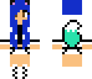 blue cat girl