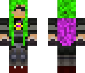 skythekidrs with lime green hair