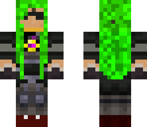 skythekidrs with lime green hair